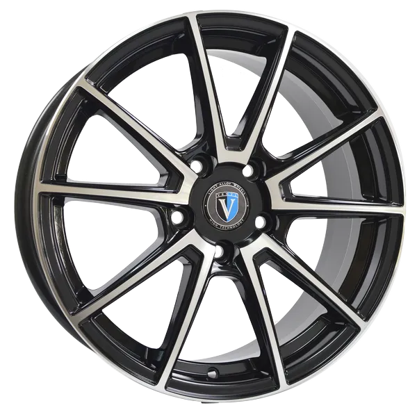 Диски Р 17 VENTI 1704 АЗОВ-ТЭК (7J*17H2 5*108 et42 dia63.4) BD-чёрный c проточкой глянцевый