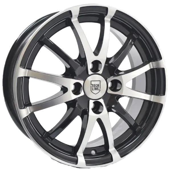 Диски Р 13 АЗОВ-ТЭК TECHLINE 320 (5J*13H2 4*98 et35 dia58.6) BD-черный с проточкой глянцевый