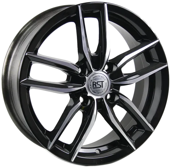 Диски Р 16 АЗОВ-ТЭК REPLICA STYLE 076 (6J*16H2 5*114.3 et43 dia67.1) BD-чёрный с проточкой глянцевый
