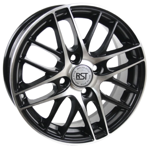 Диски Р 14 АЗОВ-ТЭК REPLICA STYLE R004 (5.5J*14H2 4*98 et35 dia58.6) BD-черный с проточкой глянцевый
